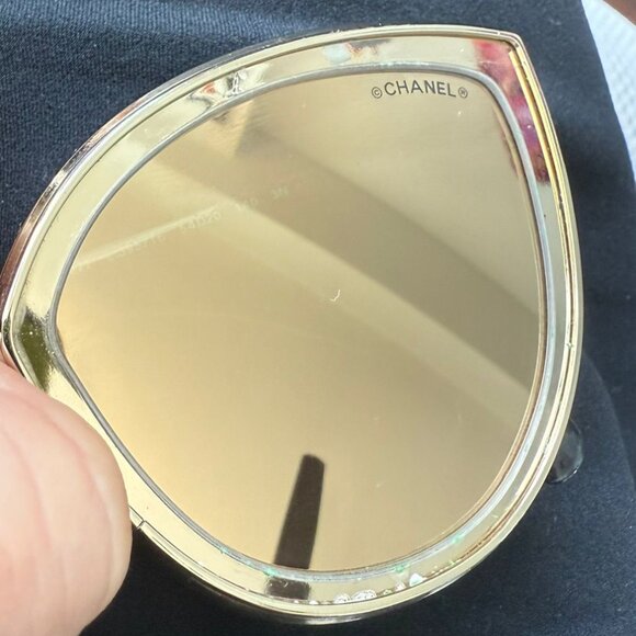 Chanel Metal Cat Eye Sunglasses 4222 in Gold (Pre-Owned) with DIOR Case - Picture 4 of 12